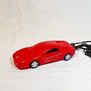 Vintage DialFone Ltd Red Ferrari Testarossa Push Button Landline Telephone